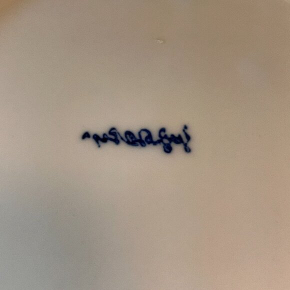 Japanese Hand Painted 10" Imari Arita Blue White Bowl Porcelain Traditional - Picture 8 of 9